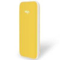 爱国者(aigo)10000毫安 TF100 小鲜肉 轻薄便携 聚合物电芯 移动电源/充电宝 黄色