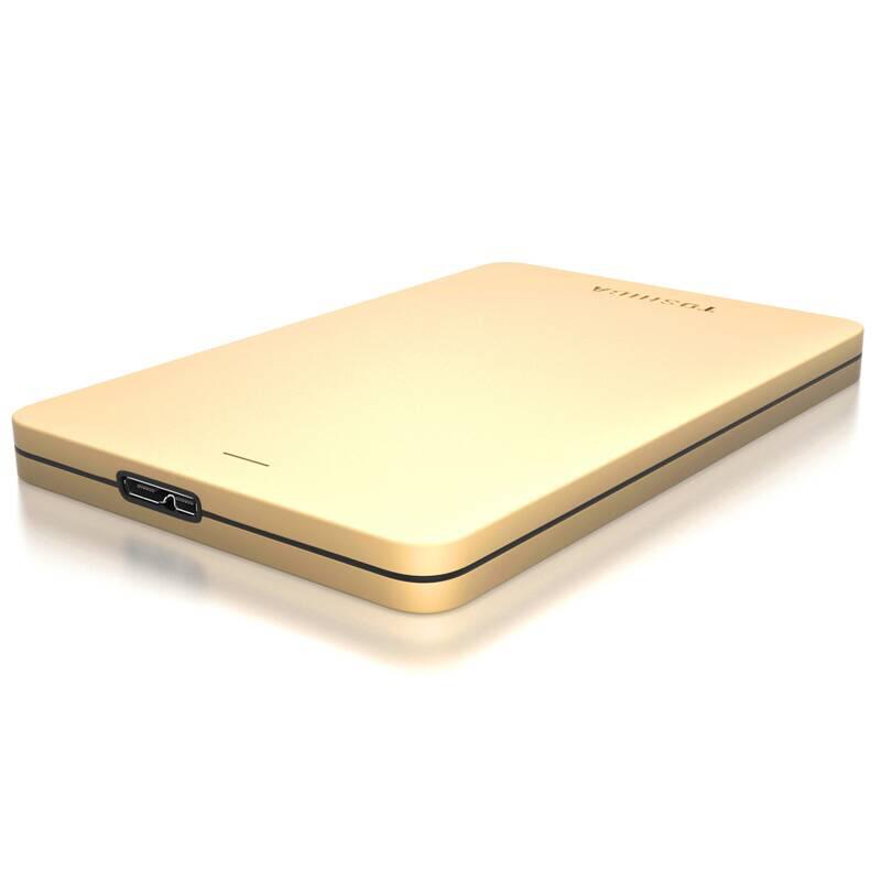 [赠硬盘包]东芝(TOSHIBA)Alumy系列2T 移动硬盘 2.5英寸USB3.0 尊贵金