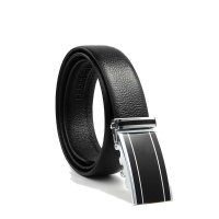 男士黑色牛皮自动扣皮带PD73黑色