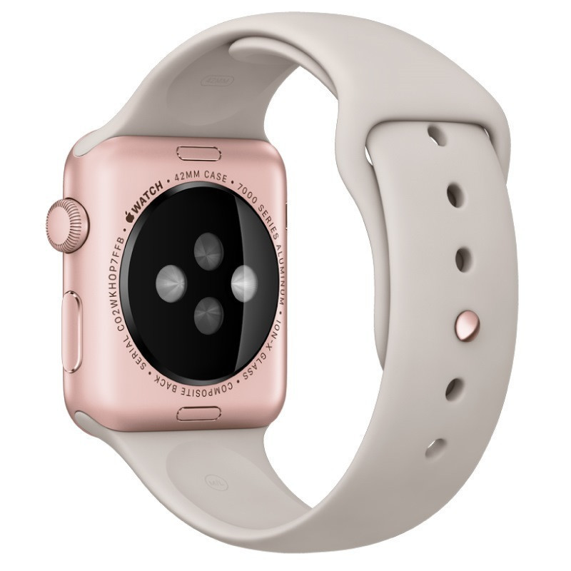 Apple Watch Sport 苹果智能手表 42毫米 玫瑰金色铝金属表壳 岩石色运动型表带