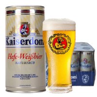 德国进口 Kaiserdom 白啤酒 1000ml*12罐装 整箱装 德国原装进口啤酒