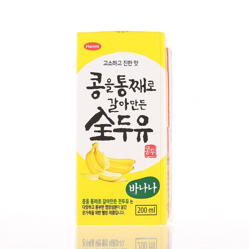 韩国原装进口早餐豆奶 韩豆豆全豆奶香蕉口味 即饮豆浆饮料植物蛋白饮品 整颗大豆研磨 香蕉口味200ml*6盒