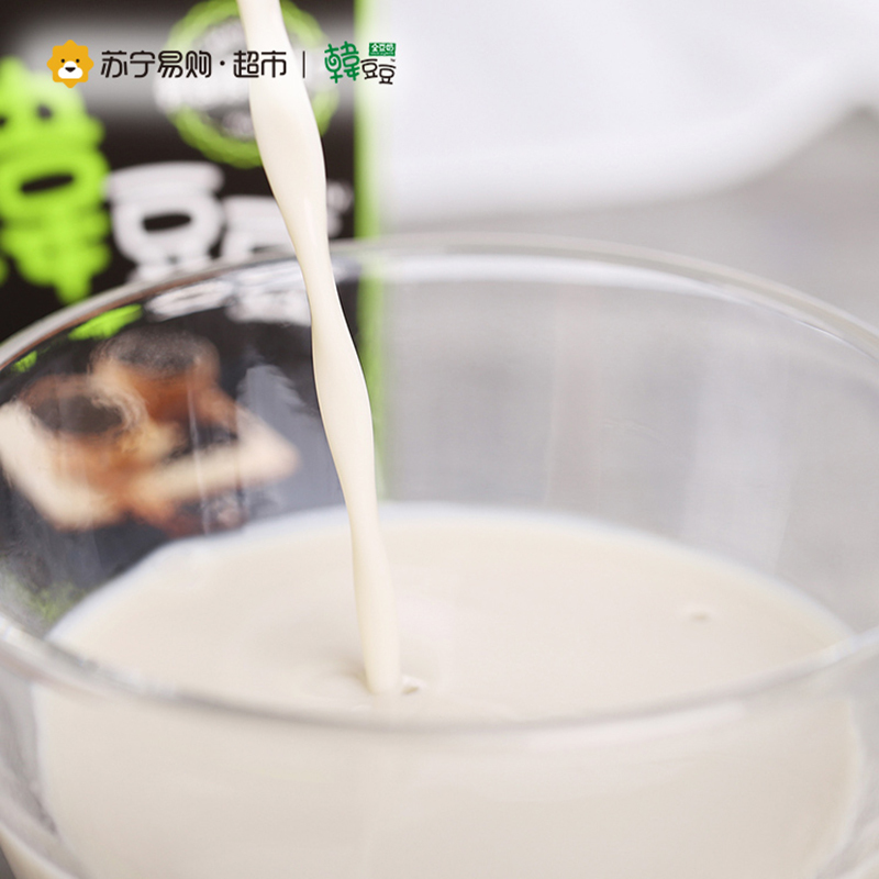 韩国进口 韩豆豆黑豆黑芝麻口味豆浆饮料 200ml*16盒