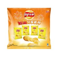 乐事Lay's 薯片美国经典原味分享系列75g 4袋装