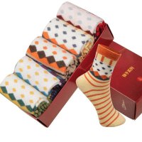 恒源祥兔毛袜 女袜5双装秋冬保暖加厚兔羊毛袜子情侣袜羊毛袜 抗菌吸汗休闲袜 女士兔毛袜 114939