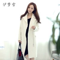 韩版秋季白色大衣