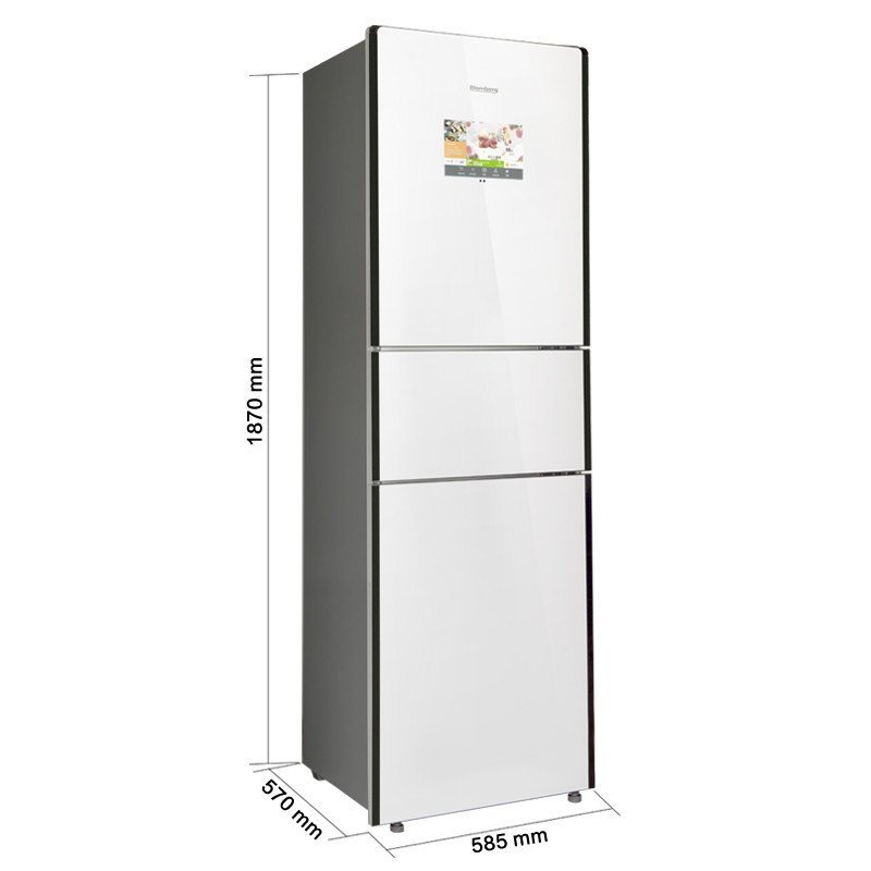 博伦博格/Blomberg KOD231XGA 231升10.1寸智能云wifi三门家用一级节能冷藏冷冻冰箱(白色)