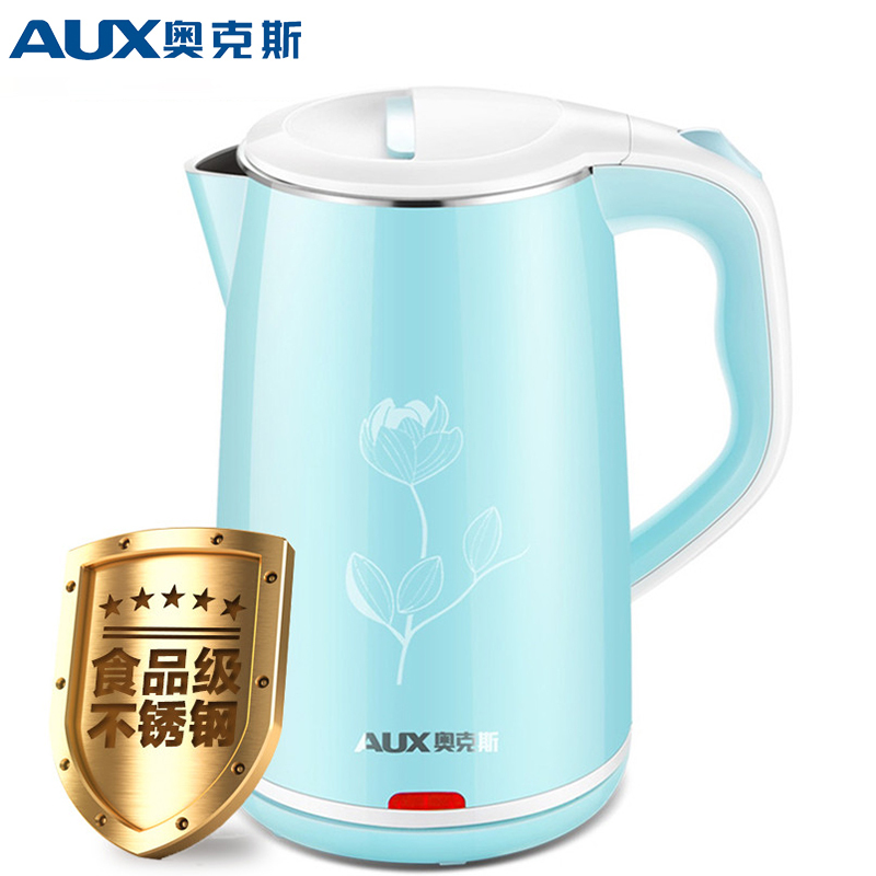 AUX/奥克斯 HX-A5111电热水壶烧水壶 保温防烫开水壶电水壶开水煲双层防烫食品级304不锈钢