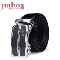 Jinho金猴 新款牛皮腰带百搭商务牛皮腰带男士皮带 黑色