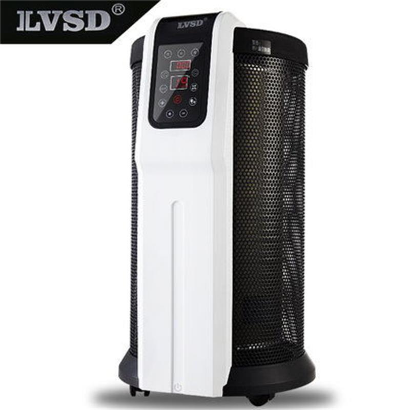 利维.斯顿 (ILVSD) 取暖器L20E 家用电采暖器 居浴防水省电暖 机 立式静音遥控 电暖器 红色