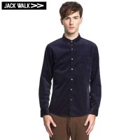 细条灯芯绒领尖扣衬衫 JACKWALK K0143009藏青