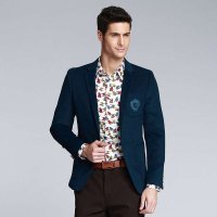 男士翻领纯色绣标西服62949743-08-08
