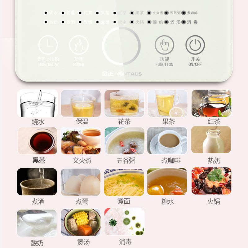 金正(NINTAUS) JZW-0801E养生壶电煮茶壶 多功能花茶电水壶 煎药壶图片