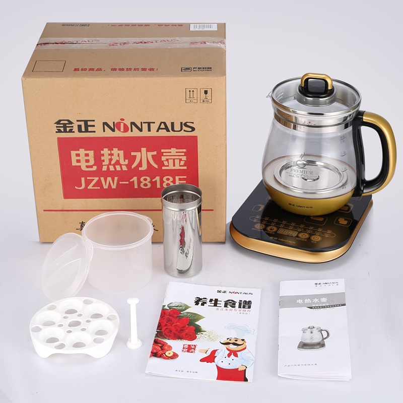 金正(NINTAUS) JZW-1818E 彩屏多功能养生壶 花茶壶 养生杯 煲花茶壶18种煮法 1.8L