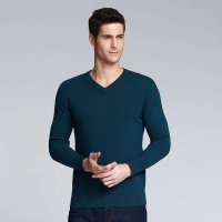 男士时尚V领100%羊毛衫71809963-08-08