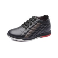 鳄鱼恤男鞋A3345174黑色牛皮休闲系列单鞋