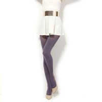 美尔挺哑光微压 瘦腿袜80D显瘦瘦腿裤天鹅绒连裤袜压力袜女丝袜子灰紫均码