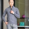 九牧莲男款拉链领套头衫32K906