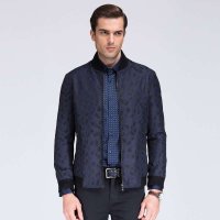 才子时尚几何图案修身夹克2255E0122104