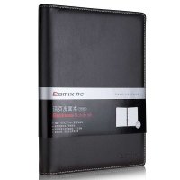 齐心(Comix) C5824 18K平纹皮面笔记本/记事本/日记本80页 黑色