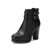 名典冬季新款粗高跟裸靴M57108501