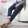 ERQ男装秋季牛仔裤男低腰直筒修身大码休闲男士牛仔裤长裤子潮