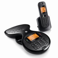 摩托罗拉(MOTOROLA)2.4G数字无绳会议电话超清大音量商务办公电话机AC1002C(黑色)