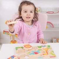 Fisher Price 费雪动物乐园拼图拼板FP7002 儿童玩具 益智 木质拼图