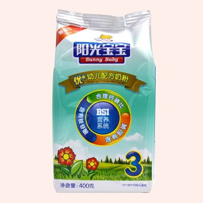 阳光宝宝优加3段幼儿配方奶粉400g