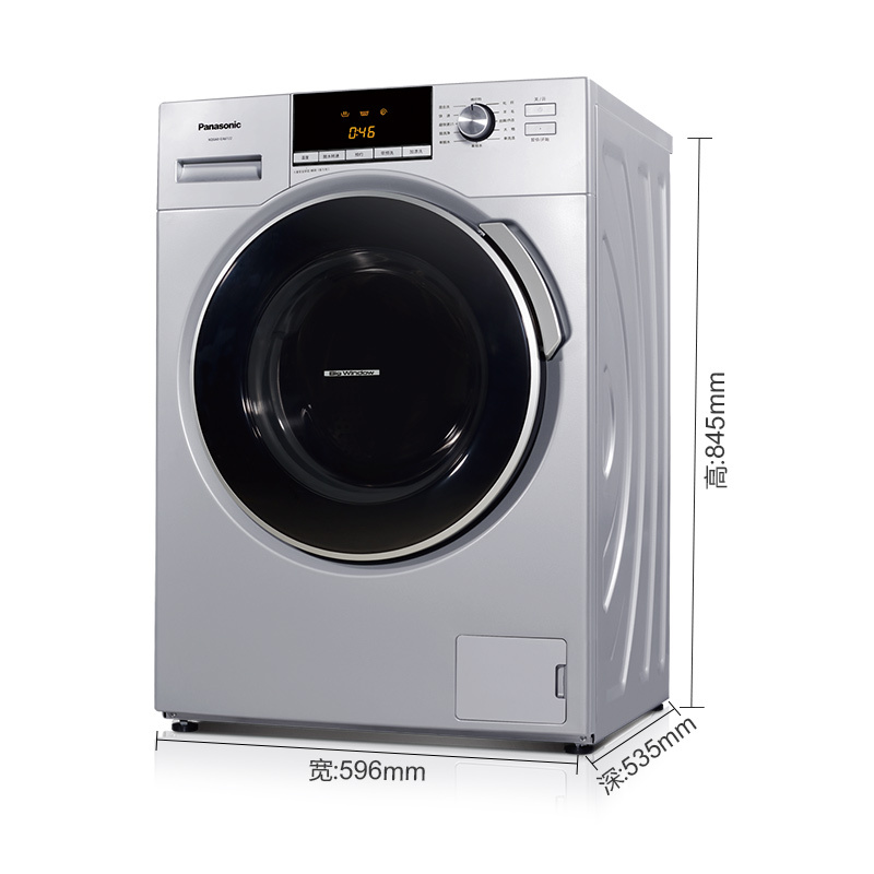 松下(Panasonic) XQG60-EA6122 6公斤 大直径内桶中途添衣多段控温泡沫洗更洁净滚筒洗衣机(银色)