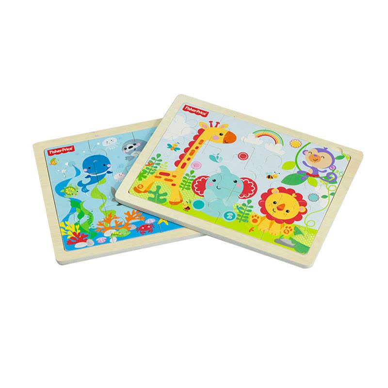 费雪 Fisher Price 动物乐园拼图拼板 FP7002A儿童玩具 益智 木质拼图图片