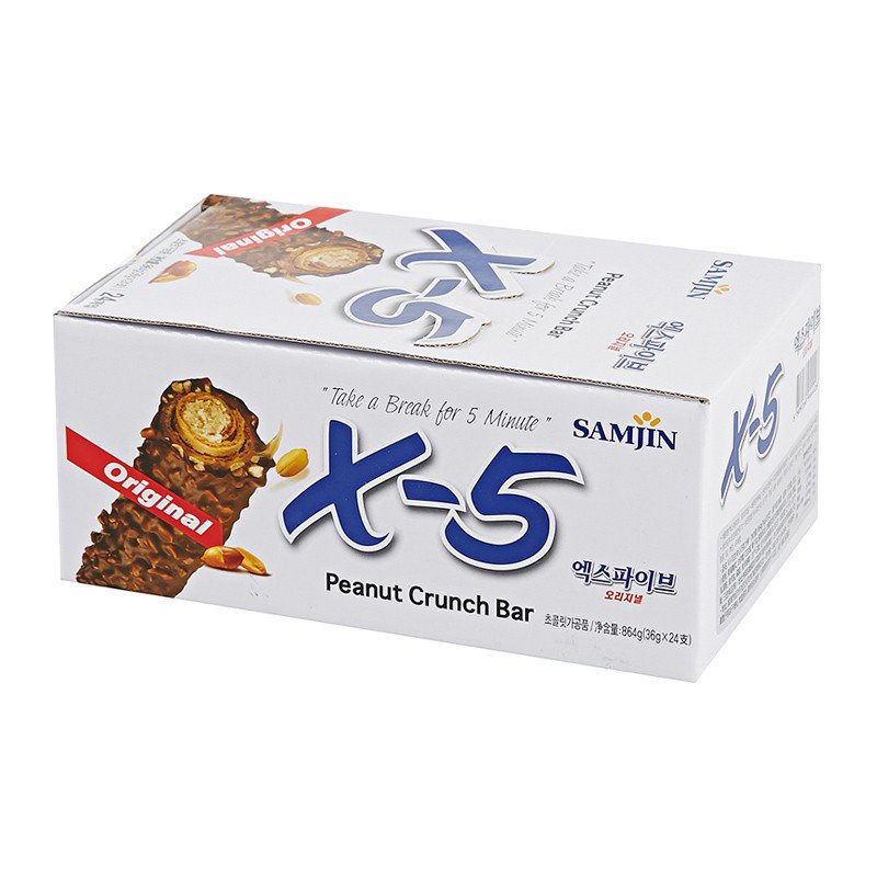 X-5花生夹心巧克力棒盒装(24根)864g