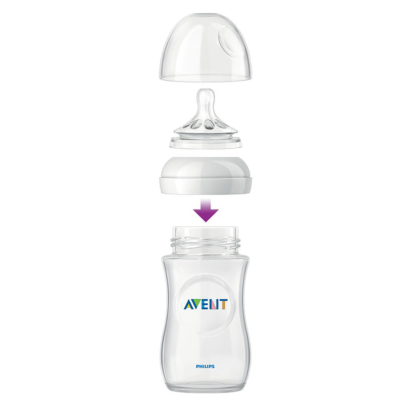 飞利浦 AVENT 新安怡宽口径自然原生系列PP奶瓶9oz/260毫升单个装 SCF693/17 英国原装进口
