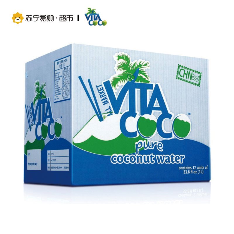 印度尼西亚进口 Vita Coco唯他可可椰子水 1L*12