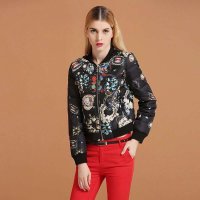 I'HAPPY海贝 珠宝印花短款棒球服羽绒服 E4T09A002272