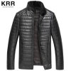 KRR007新款真皮羽绒服男水貂毛立领绵羊皮男式真皮皮衣海宁皮衣