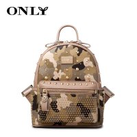 ONLY 2015 秋冬季新款潮流女包豹纹迷彩双肩包休闲旅行背包122杏色