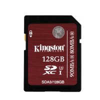 金士顿(Kingston)128G UHS-I U3 C10(读100写80)SDXC存储卡,相机卡,SD卡