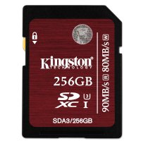 金士顿(Kingston)256G UHS-IU3 (读100写80)SDXC存储卡 相机卡,SD卡