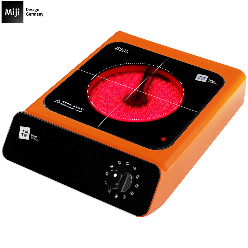 米技(MIJI)Home Q6 橙色 德国电陶炉 电磁炉 迷你稳定控温茶炉 远离高频辐射 煮茶 烧烤 静音 不挑锅