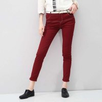 初语 2015夏季新款 中腰棉质修身小脚裤休闲裤女8511912025