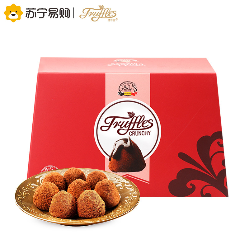 Truffles德菲丝松露形代可可脂巧克力奇趣脆米型400g*2盒 比利时进口糖果巧克力礼盒休闲零食品