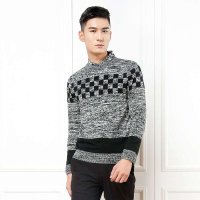 贝纳·川男装男士毛衣韩版毛衣 男式 圆领套头 羊毛衫针织秋季新款 