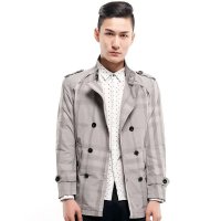 贝纳·川秋季男款风衣2015春装男士外套卡其色男风衣英伦防风衣男装 