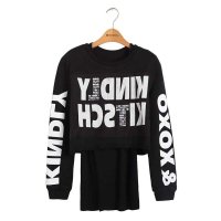 拓谷2015秋季新品女装印花圆领长袖两件套上衣修身显瘦卫衣女百搭