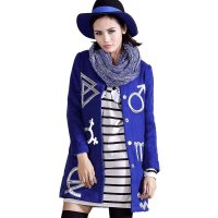 拓谷2015秋冬新款女装中长款可拆卸领外套外套