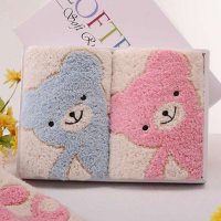 [苏宁易购超市]亚光小熊部落2面礼盒粉红色34*78