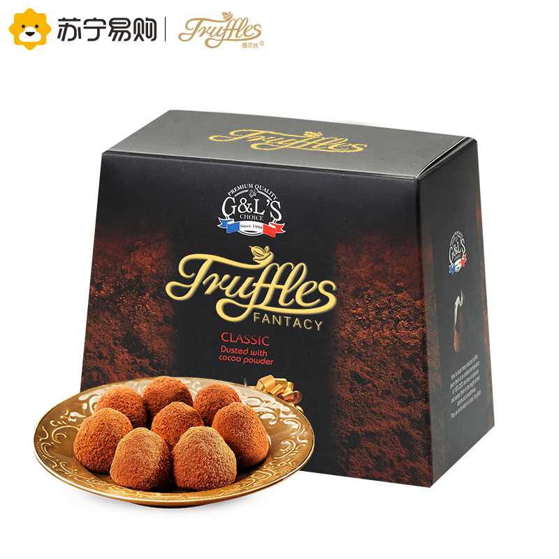 Truffles德菲丝松露形代可可脂巧克力浓情古典型100g*4盒 法国进口糖果巧克力礼盒休闲零食品