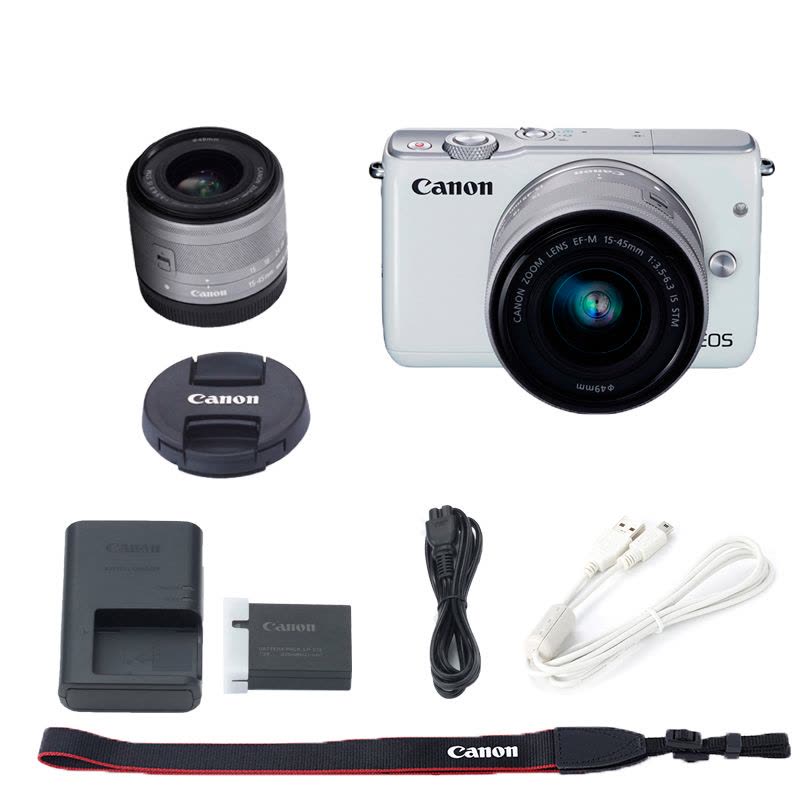 佳能(Canon)EOS M10(15-45mm f/3.5-6.3 IS STM) 数码微单套机白色 双核CMOS图片