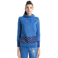 Maxtina玛仙娜2015秋冬半高领不规则图案套头衫上衣AFWCCM44蓝色